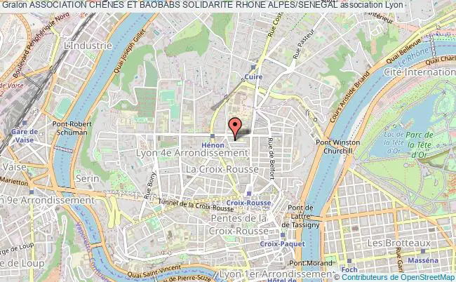 plan association Association Chenes Et Baobabs Solidarite Rhone Alpes/senegal Lyon 4e Arrondissement