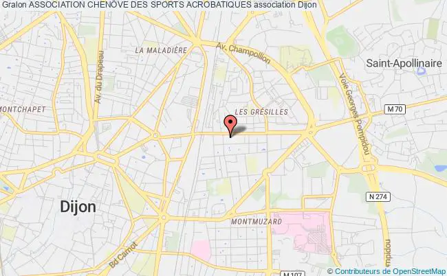 plan association Association ChenÔve Des Sports Acrobatiques Dijon