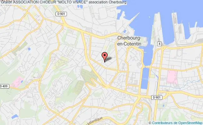 plan association Association Choeur "molto Vivace" Cherbourg-en-Cotentin