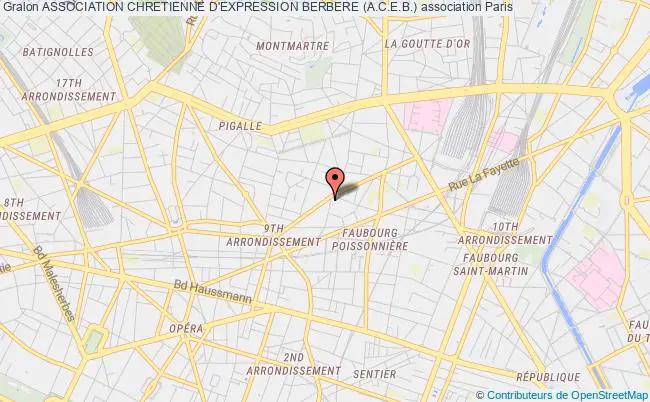 plan association Association Chretienne D'expression Berbere (a.c.e.b.) Paris