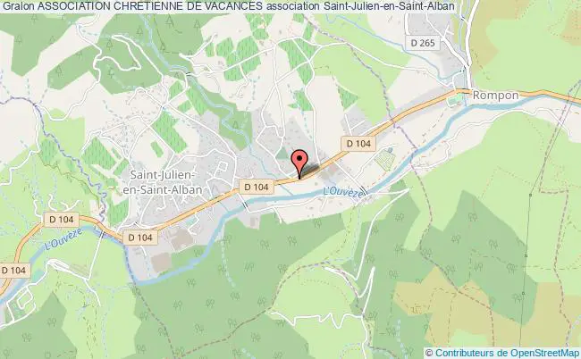 plan association Association Chretienne De Vacances Saint-Julien-en-Saint-Alban