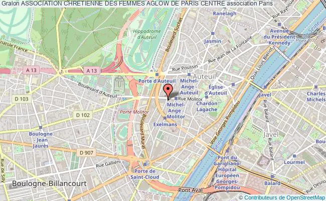plan association Association Chretienne Des Femmes Aglow De Paris Centre Paris
