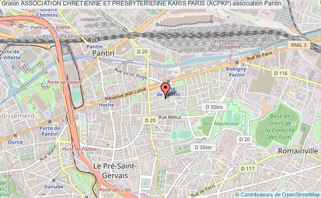 plan association Association Chretienne Et Presbyterienne Karis Paris (acpkp) Pantin