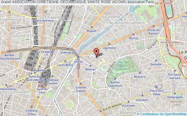 plan association Association Chretienne Oecumenique Sainte Rose (acosr) Paris