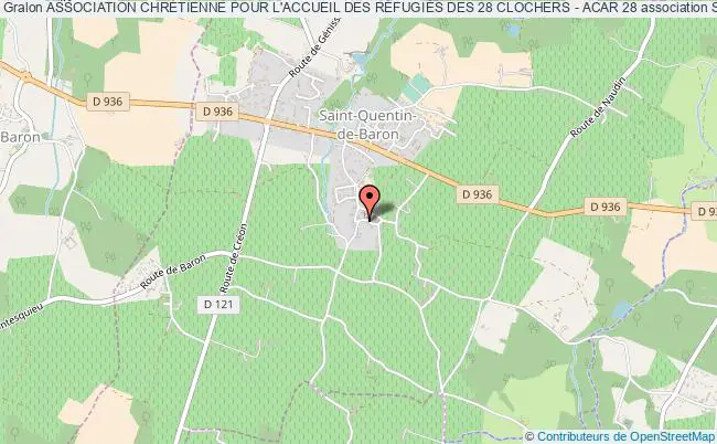 plan association Association ChrÉtienne Pour L'accueil Des RÉfugiÉs Des 28 Clochers - Acar 28 Saint-Quentin-de-Baron