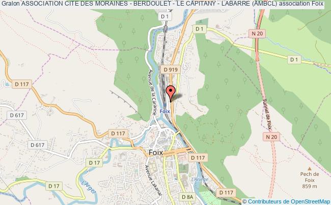 plan association Association Cite Des Moraines - Berdoulet - Le Capitany - Labarre (ambcl) Foix