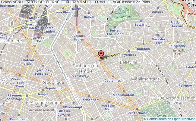 plan association Association Citoyenne Ighil-hammad De France - Acif Paris