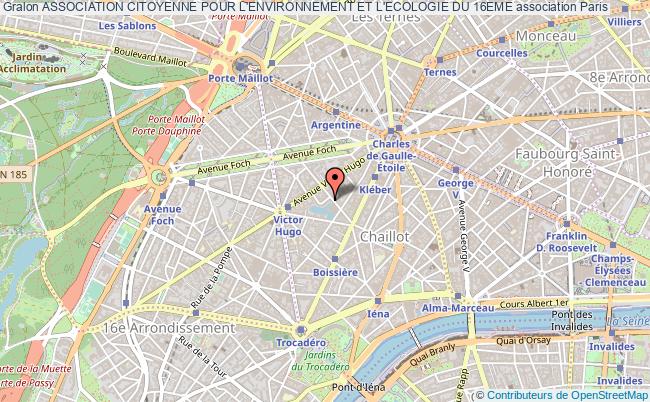 plan association Association Citoyenne Pour L'environnement Et L'ecologie Du 16eme Paris