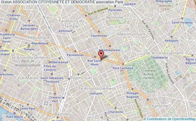 plan association Association CitoyennetÉ Et DÉmocratie Paris 11e