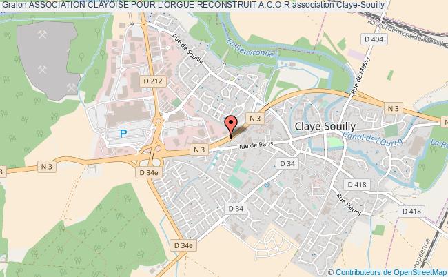 plan association Association Clayoise Pour L'orgue Reconstruit A.c.o.r Claye-Souilly