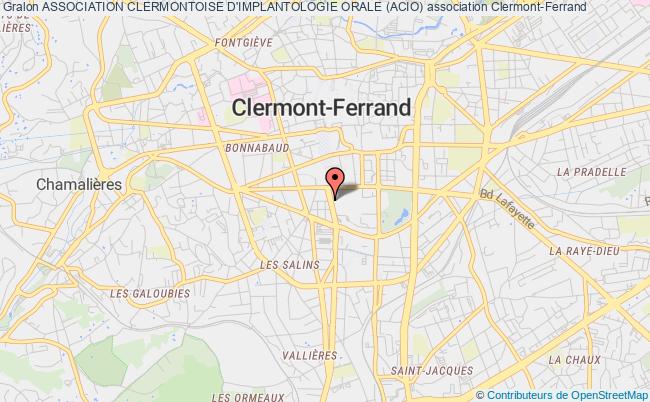 plan association Association Clermontoise D'implantologie Orale (acio) Clermont-Ferrand