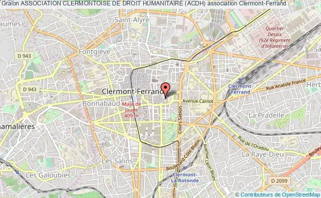 plan association Association Clermontoise De Droit Humanitaire (acdh) Clermont-Ferrand
