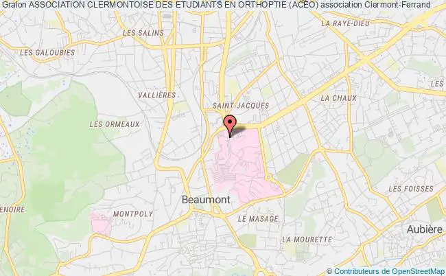 plan association Association Clermontoise Des Etudiants En Orthoptie (aceo) Clermont-Ferrand