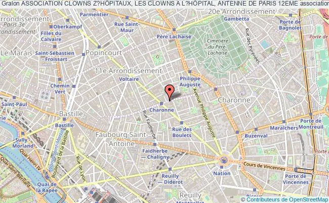 plan association Association Clowns Z?hÔpitaux, Les Clowns A L?hÔpital, Antenne De Paris 12eme Paris 11e