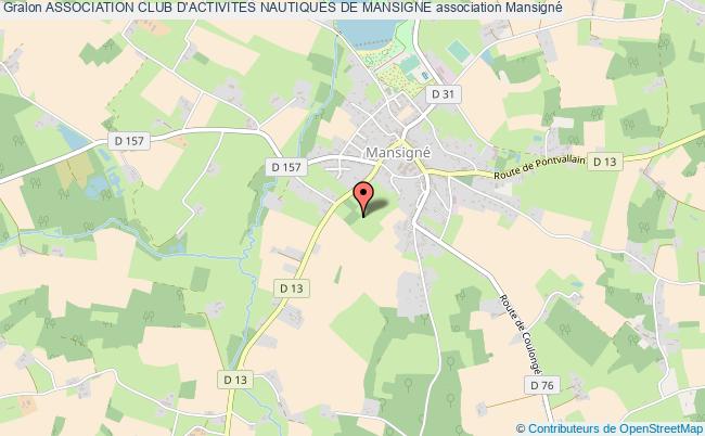 plan association Association Club D'activites Nautiques De Mansigne Mansigné