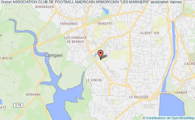 plan association Association Club De Football Americain Armoricain "les Mariners" Vannes