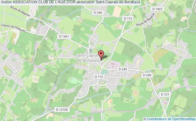 plan association Association Club De L'age D'or Saint-Caprais-de-Bordeaux