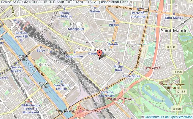 plan association Association Club Des Amis De France (acaf) Paris