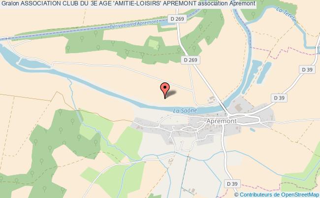 plan association Association Club Du 3e Age 'amitie-loisirs' Apremont Apremont