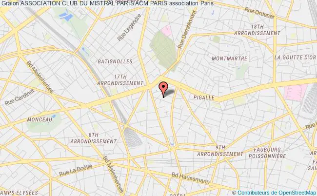 plan association Association Club Du Mistral Paris Acm Paris Paris