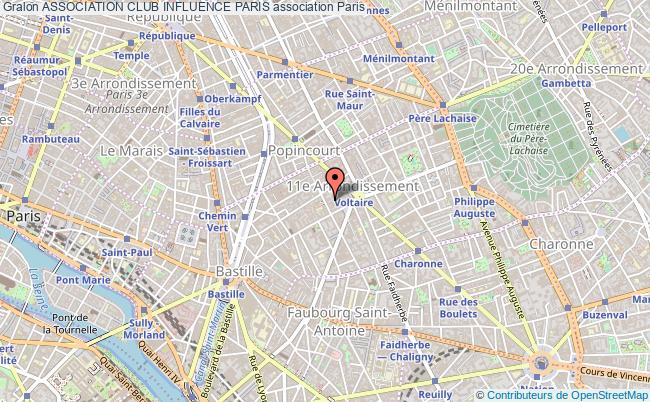 plan association Association Club Influence Paris Paris 11e