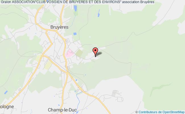 plan association Association"club Vosgien De Bruyeres Et Des Environs" Bruyères
