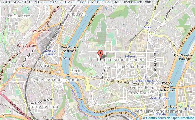 plan association Association Cogeboza Oeuvre Humanitaire Et Sociale Lyon 4e Arrondissement