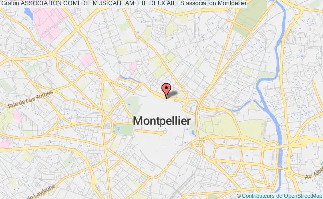 plan association Association ComÉdie Musicale AmÉlie Deux Ailes Montpellier