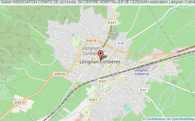 plan association Association Comite De Defense Du Centre Hospitalier De Lezignan Lézignan-Corbières