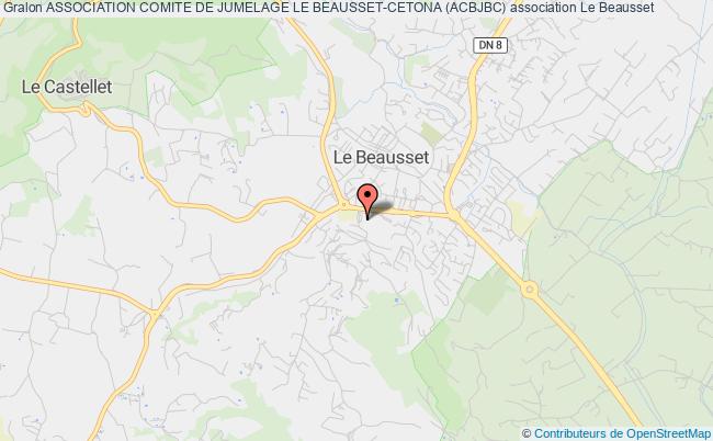 plan association Association Comite De Jumelage Le Beausset-cetona (acbjbc) Le    Beausset