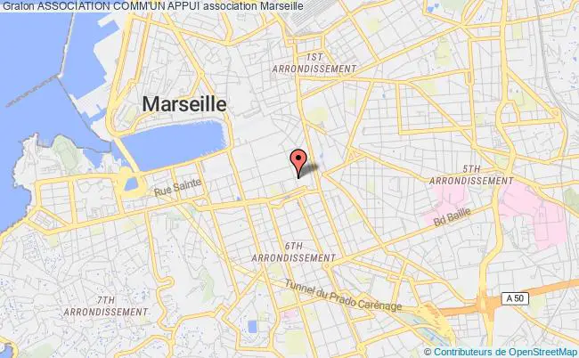 plan association Association Comm'un Appui Marseille 6