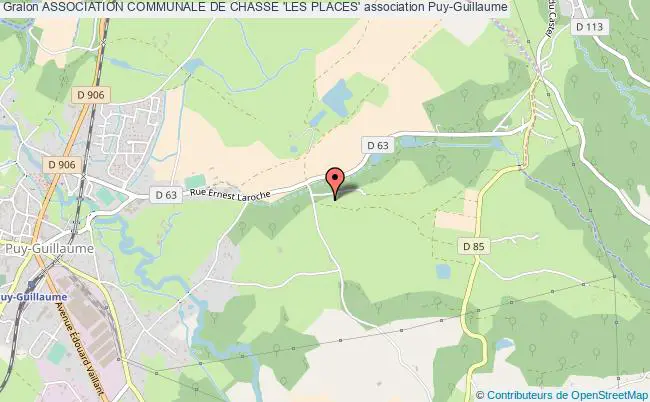 plan association Association Communale De Chasse 'les Places' Puy-Guillaume