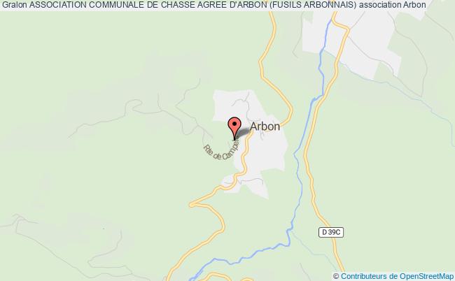 plan association Association Communale De Chasse Agree D'arbon (fusils Arbonnais) Arbon