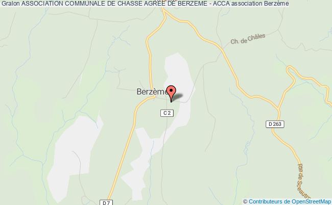 ASSOCIATION COMMUNALE DE CHASSE AGREE DE BERZEME - ACCA
