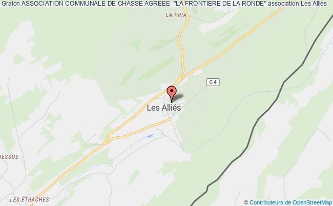 plan association Association Communale De Chasse Agreee  "la Frontiere De La Ronde" Les   Alliés