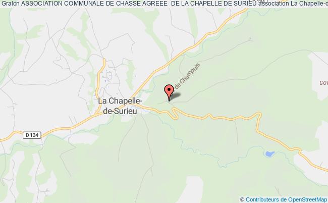 ASSOCIATION COMMUNALE DE CHASSE AGREEE  DE LA CHAPELLE DE SURIEU