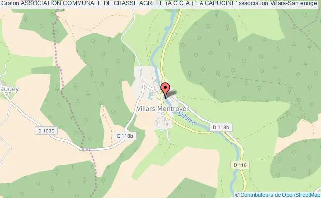 plan association Association Communale De Chasse Agreee (a.c.c.a.) 'la Capucine' Villars-Santenoge