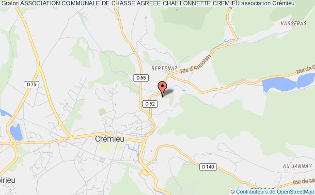 ASSOCIATION COMMUNALE DE CHASSE AGREEE CHAILLONNETTE CREMIEU