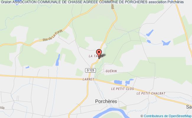 plan association Association Communale De Chasse Agreee Commune De Porcheres Porchères