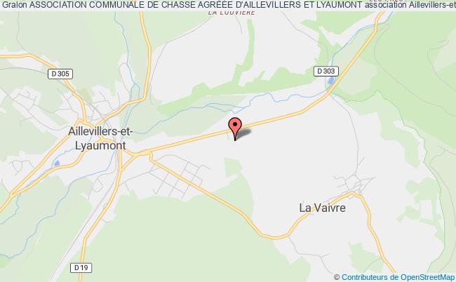 plan association Association Communale De Chasse AgrÉÉe D'aillevillers Et Lyaumont Aillevillers-et-Lyaumont