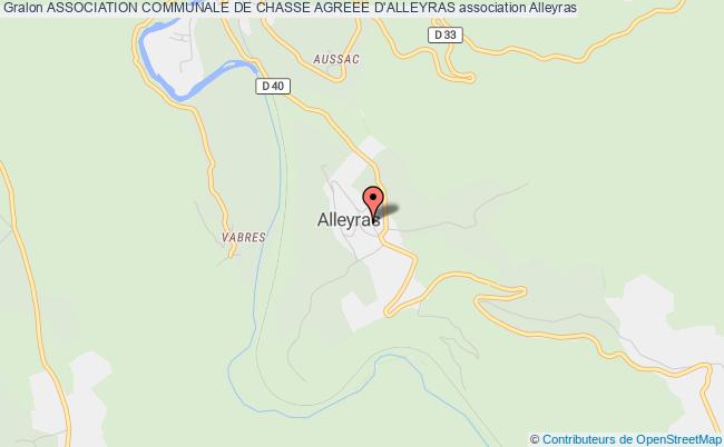 plan association Association Communale De Chasse Agreee D'alleyras Alleyras