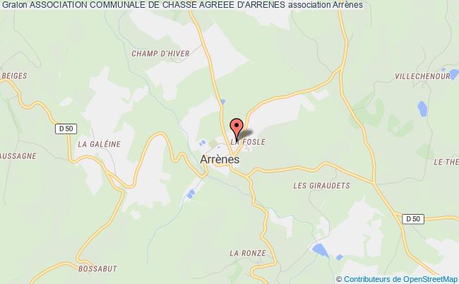 plan association Association Communale De Chasse Agreee D'arrenes Arrènes
