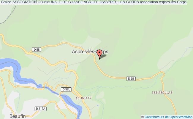 plan association Association Communale De Chasse Agreee D'aspres Les Corps Aspres-lès-Corps