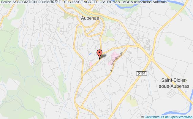 plan association Association Communale De Chasse Agreee D'aubenas - Acca Aubenas