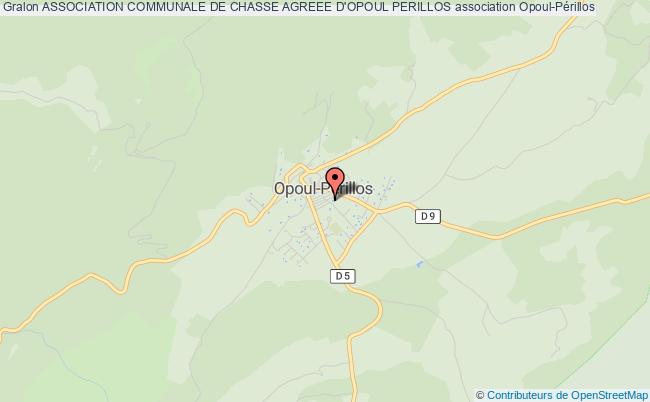 plan association Association Communale De Chasse Agreee D'opoul Perillos Opoul-Périllos