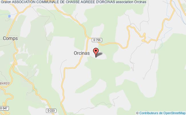 plan association Association Communale De Chasse Agreee D'orcinas Orcinas