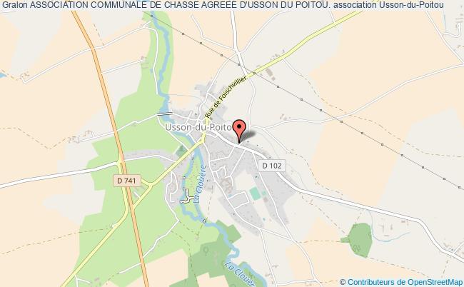plan association Association Communale De Chasse Agreee D'usson Du Poitou. Usson-du-Poitou