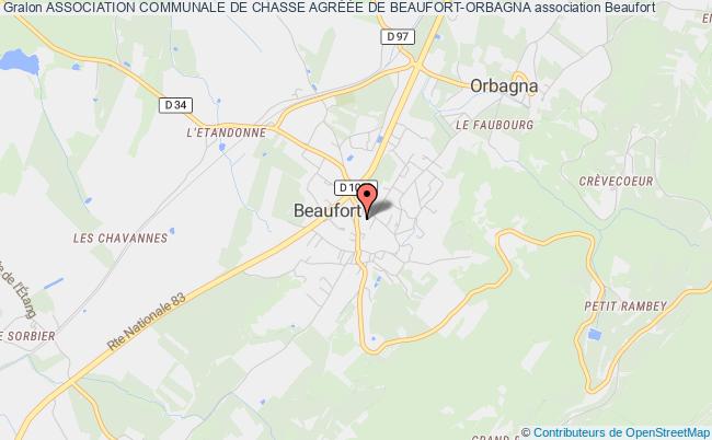 plan association Association Communale De Chasse AgrÉÉe De Beaufort-orbagna Beaufort