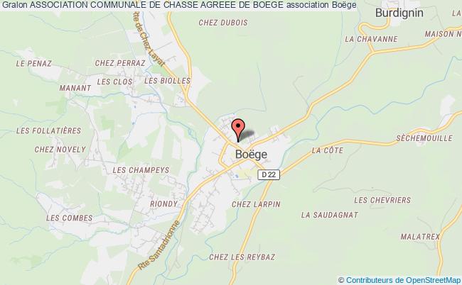 ASSOCIATION COMMUNALE DE CHASSE AGREEE DE BOEGE