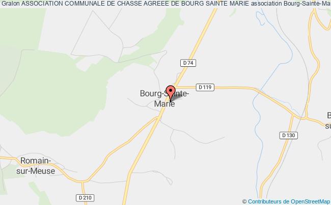 plan association Association Communale De Chasse Agreee De Bourg Sainte Marie Bourg-Sainte-Marie